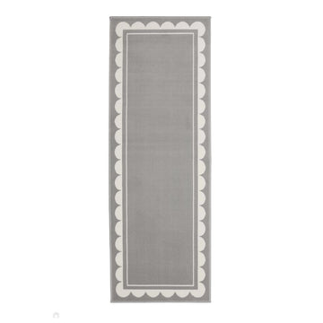 Maestro Scallop Grey Runner-Melrose-Rug Love - The Most Loved Rug Store